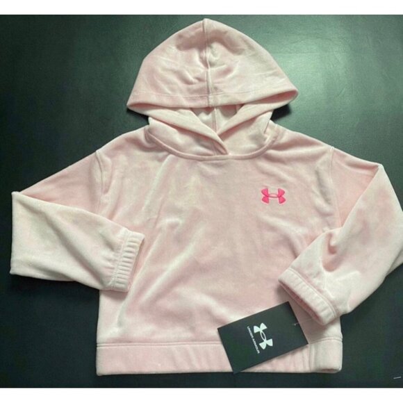 NWT Under Armour Velour Hoodie & Joggers Set Baby Girls size 24M - Picture 2 of 3